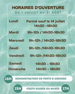 horaires ete 2025